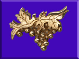 picture of 22k cast grape leaves gold brooch